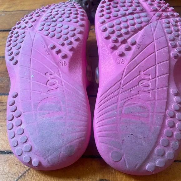 Vintage DIOR y2k 2000s Pink Slide Sandals 38 7.5 women’s - Picture 9 of 9